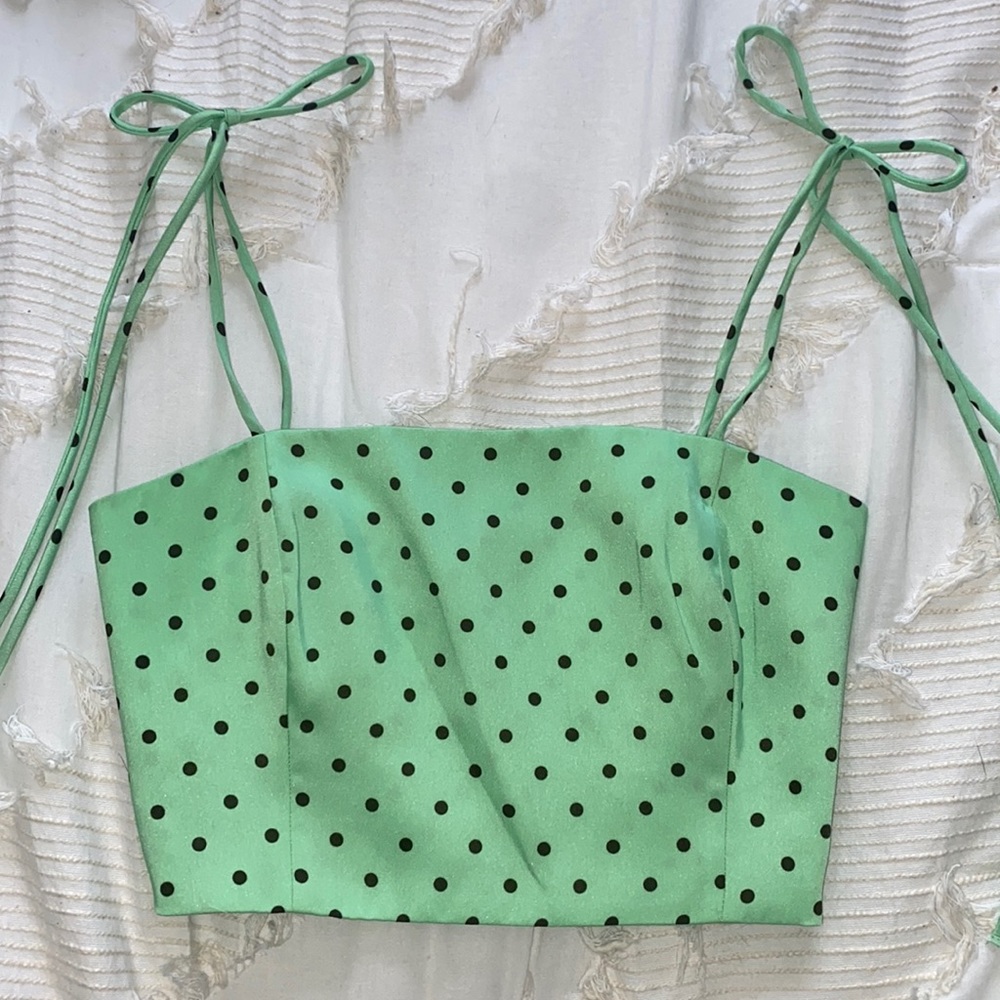 Zara Muted Satin Crop Top